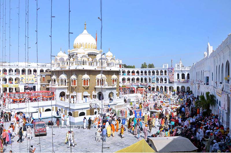 Sikh Yatrees are performing their rituals at Gurdwara Panja Shaib during Besakhi Mela and Bhog Rituals