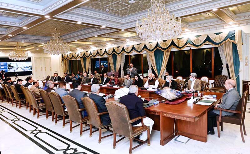 Prime Minister Muhammad Shehbaz Sharif chairs a meeting of the Federal Cabinet