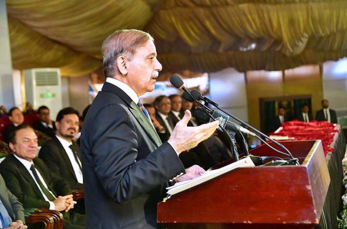 Prime Minister Muhammad Shehbaz Sharif addresses at the Inauguration Ceremony of Islamabad Lawyers Complex