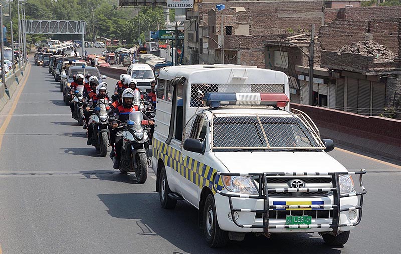 Flag March held by the Law Enforcement Agencies regarding the establishment of peace and order