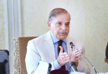 Prime Minister Muhammad Shehbaz Sharif addresses federal cabinet meeting