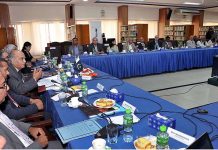Chairman, BOG ISSI Amb. Khalid Mahmood Director General , ISSI Ambassador Sohail Mahmood and other in a seminar on “Lethal Autonomous Weapon System (LAWS): A Regional Perspective” organized by Arms Control and Disarmament Centre (ACDC) in collaborations with Sustainable Peace And Development Organization (SPADO) at ISSA