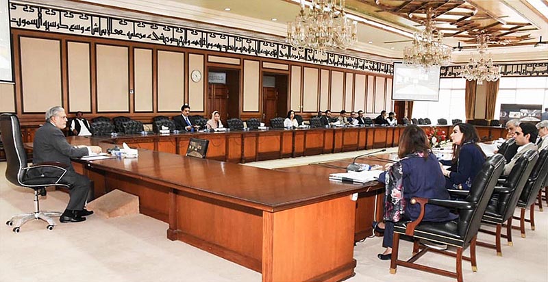 Federal Minister for Finance and Revenue Senator Mohammad Ishaq Dar chaired the meeting of the Economic Coordination Committee (ECC) of the Cabinet