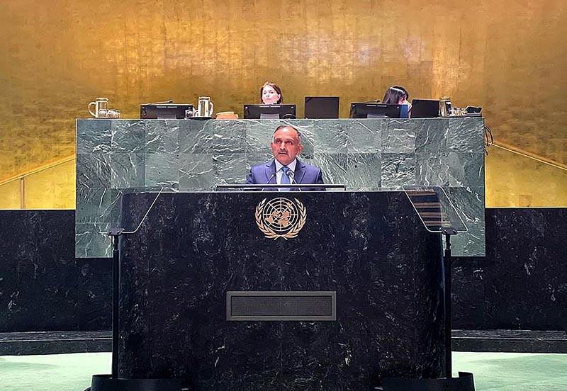 Chairman NDMA addresses at UN Headquarters during Midterm Review of Sendai Framework for Disaster Risk Reduction