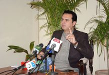 Central Leader of Pakistan Muslim League-N, Muhammad Talal Chaudhary addressing a press conference