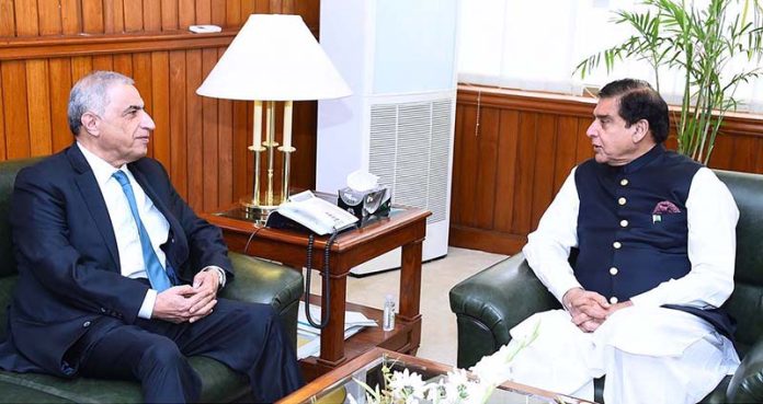 Member National Assembly of Lebanon, Kassem Hachem calls on Speaker National Assembly Raja Pervez Ashraf at Parliament House