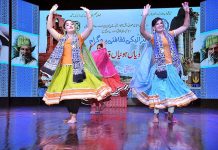 Artists performing traditional dance during Saraiki Cultural Program at PNCA