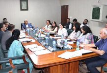 Mr. Rana Tanveer Hussain, Minister Federal Education and Professional Training, and Chairman of the Board of Governors of the National Education Foundation (NEF), chaired a meeting of the Board. Esteemed board members, including senior officers from the Ministry of Education and Finance and renowned educationists attended the meeting