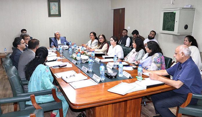 Mr. Rana Tanveer Hussain, Minister Federal Education and Professional Training, and Chairman of the Board of Governors of the National Education Foundation (NEF), chaired a meeting of the Board. Esteemed board members, including senior officers from the Ministry of Education and Finance and renowned educationists attended the meeting