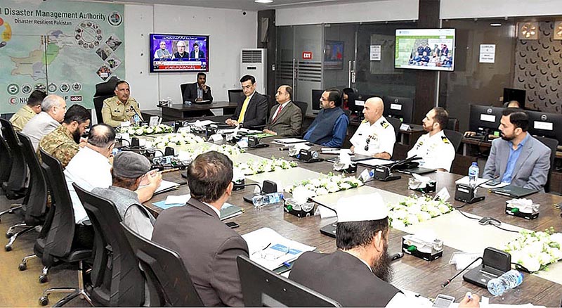 Chairman NDMA, Lt. General Inam Haider Malik Presiding Summer Contingencies conference with stakeholders at NDMA Main Hall in Federal Capital