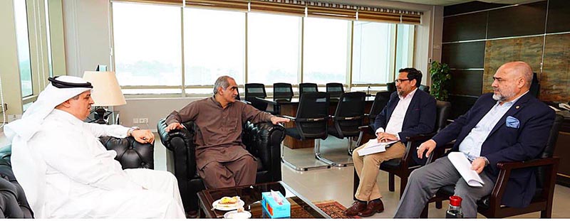 Saudi Ambassador Nawaf bin Said Al- Malki called on Minister for Aviation Khawaja Saad Rafique at Ministry of Aviation