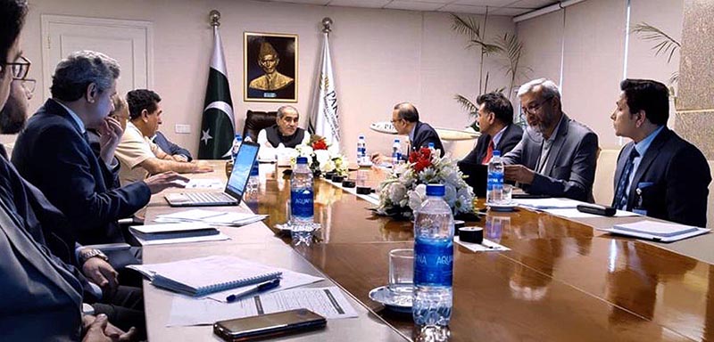 Federal Minister for Aviation, Khawaja Saad Rafique chairing a high level meeting at PIA head office