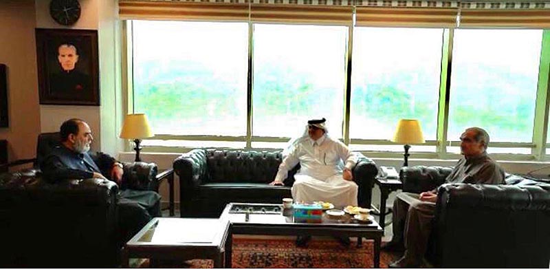 Saudi Ambassador Nawaf bin Said Al- Malki called on Minister for Aviation Khawaja Saad Rafique at Ministry of Aviation