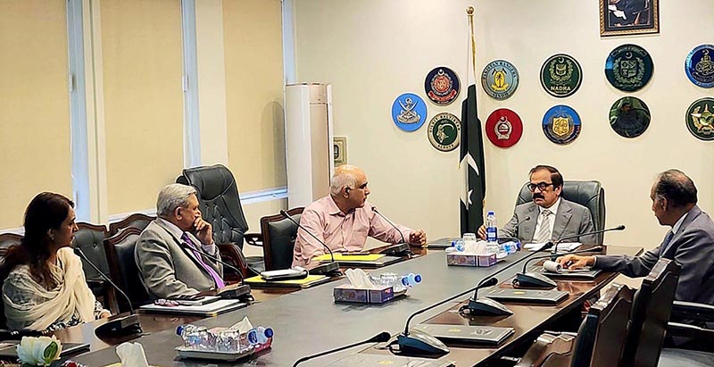 Federal Minister for Interior, Rana Sanaullah Khan chairing a meeting at the Ministry of Interior