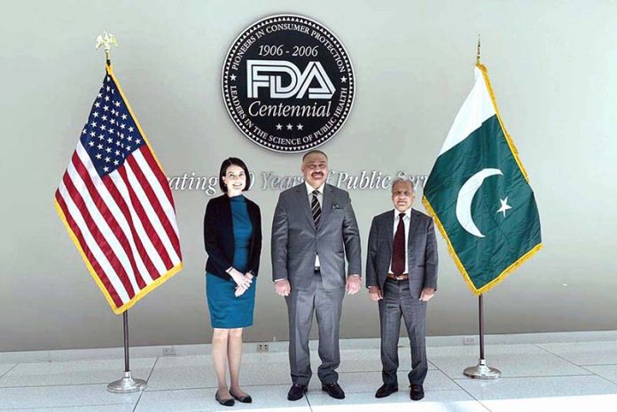 Federal Health Minister, Abdul Qadir Patel meeting in Washington with Food and Drug administration along with chief executive officer Drap