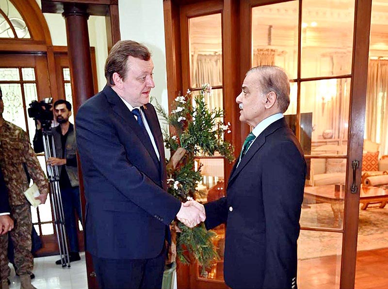 Foreign Minister of Belarus Sergei Aleinik calls on the Prime Minister Muhammad Shehbaz Sharif