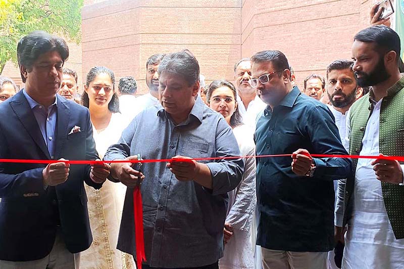 Provincial Information Minister Amir Mir is inaugurating Martyrs' Day ceremony at Al Hamra Arts Council