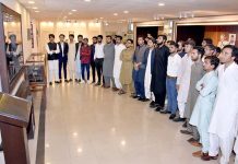 Students Of The International Islamic University Schools, I-8 Campus, Islamabad visiting Senate Museum at Parliament House