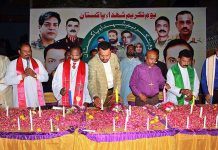 Parliamentary Secretary for Minority Affair Khalil George lit up candles on Youm-e-Takreem-e- Shuhda-e- Pakistan