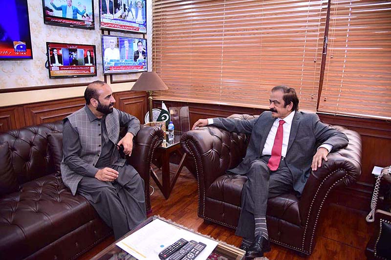 Chairman Islamabad Market Committee Muhammad Sajid Abbasi calls on Rana Sanaullah Khan Federal Minister for Interior