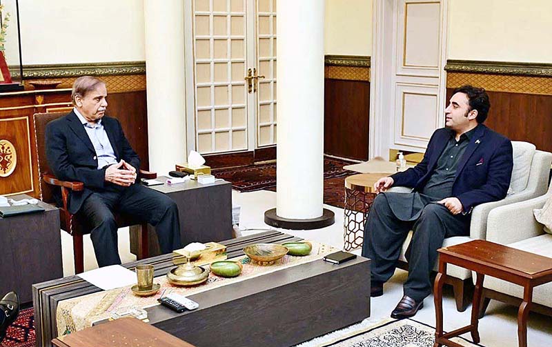 Foreign Minister Bilawal Bhutto Zardari calls on Prime Minister Muhammad Shehbaz Sharif