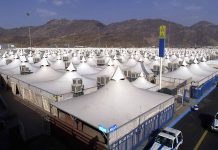 Mina tents are being prepared to receive Hajj pilgrims