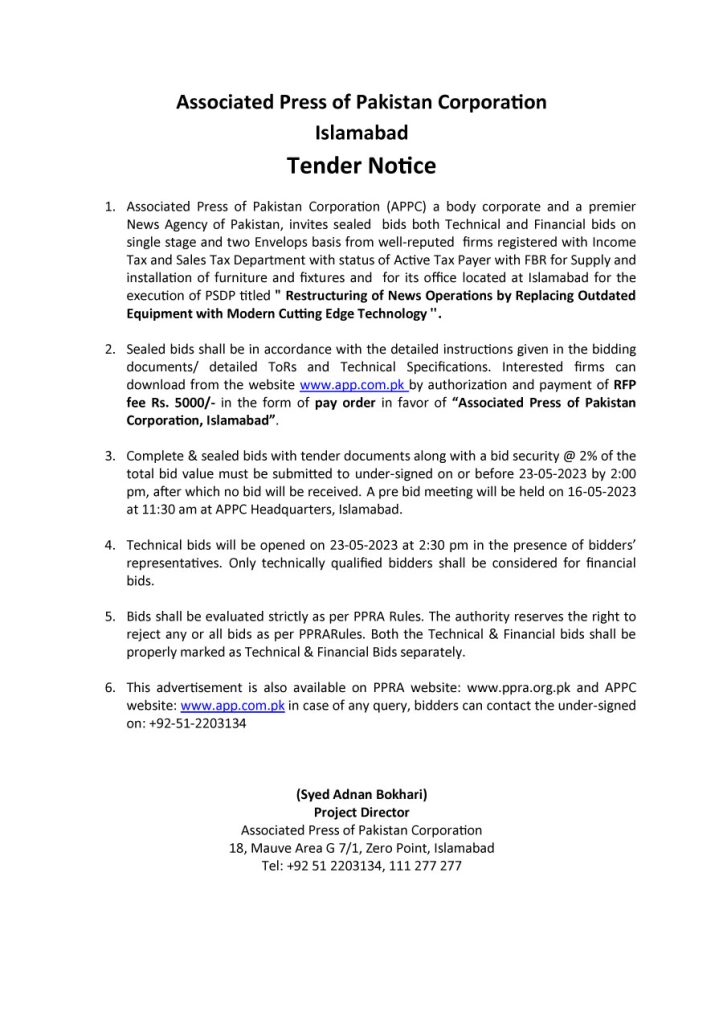 Tender Notice