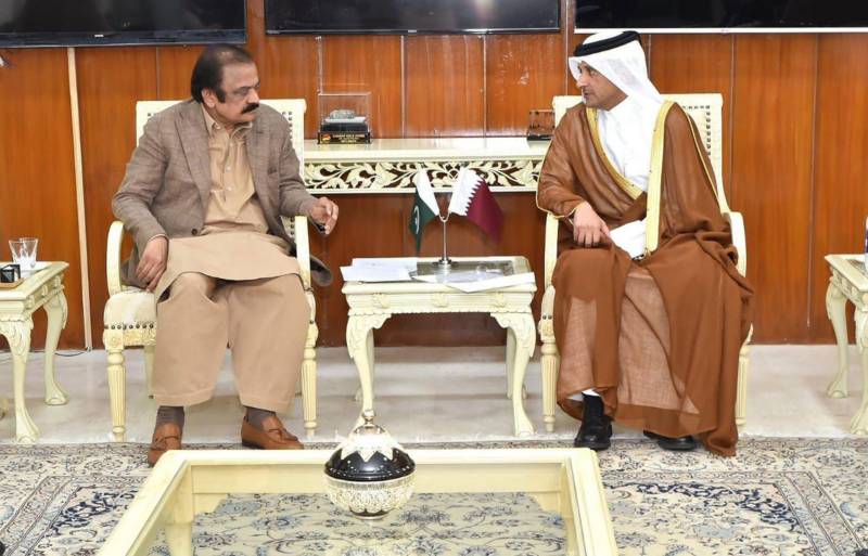 Qatari ambassador calls on Rana Sana Ullah