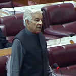 Political motives behind challenging civilian’s trial in military courts: Asif