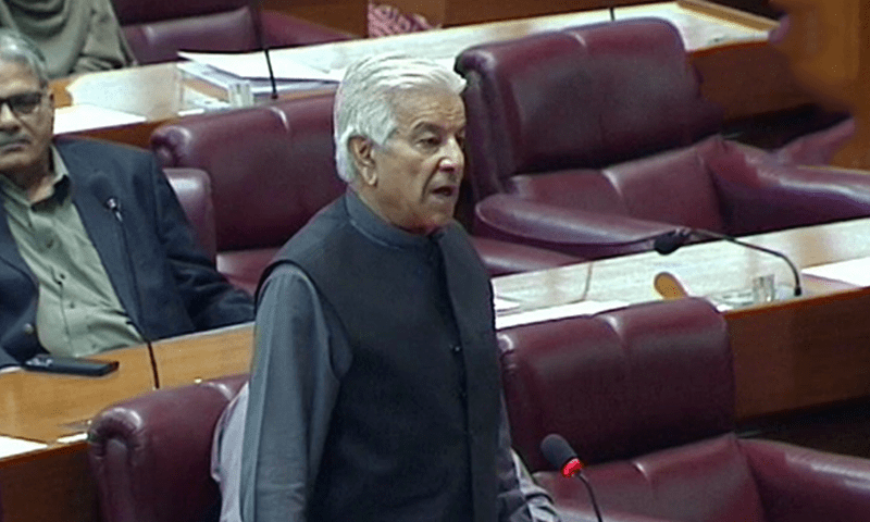 Political motives behind challenging civilian’s trial in military courts: Asif