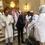 Another group of Pakistani pilgrims welcomed in Makkah with traditional Arabic culture