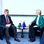 Prime Minister Shehbaz Sharif meets President of the EU Commission Ursula Von Der Leyen on the sidelines of the New Global Financing Pact Summit