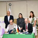Ms. Shazia Marri Federal Minister PA & SS and Chairperson Benazir Income Support (BISP) Programme witness the Contract Signing Ceremony Between KFW (German Development Bank) and BISP