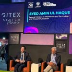 Federal Minister for IT and Telecommunication Syed Amin Ul Haque addressing during GITEX Africa Digital Summit