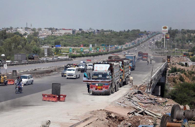 Newly constructed bridge near Gulberg on Expressway open for traffic during development work in the city