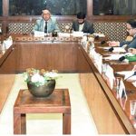 Senator Irfan-Ul-Haque Siddiqui, Chairman Senate Standing Committee on Federal Education & Professional Training presiding over a meeting of the committee at Parliament House