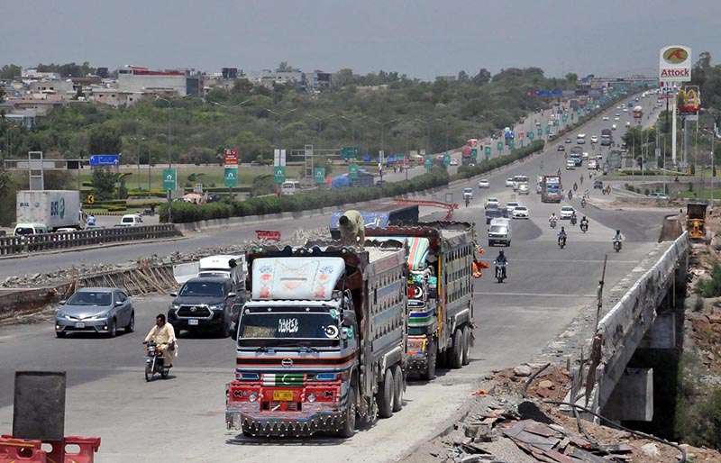 Newly constructed bridge near Gulberg on Expressway open for traffic during development work in the city