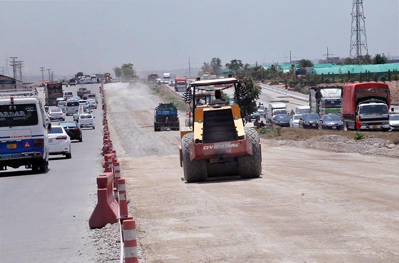 Newly constructed bridge near Gulberg on Expressway open for traffic during development work in the city