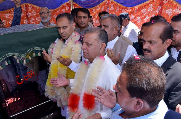 Prime Minister's Coordinator for Economy and Energy Bilal Azhar Kayani is inaugurating the restoration and reconstruction of the Shandar Chowk to Jada Main Highway and Jamia School to Kachehri Link Road in his constituency