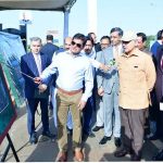 Prime Minister Muhammad Shehbaz Sharif being briefed about the newly inaugurated 7th Avenue Interchange on Srinagar Highway