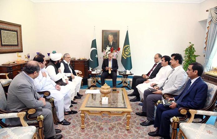 A delegation of MNAs from the merged districts of Khyber Pakhtunkhwa calls on Prime Minister Muhammad Shehbaz Sharif