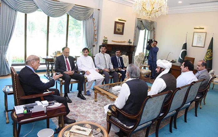 A delegation of MNAs from the merged districts of Khyber Pakhtunkhwa calls on Prime Minister Muhammad Shehbaz Sharif