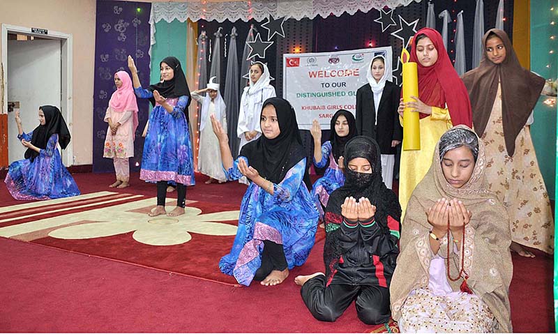 Taekwondo girls show off their skills during inauguration ceremony of “Bashir Begum Chaudhry Girls Orphanage” building for orphan girls at Khubaib Girls School and College donated by Zakat Foundation America