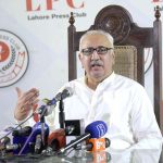 Former Member of National Assembly Raza Nasrullah Ghamman is announcing his resignation from PTI in a press conference at Press Club