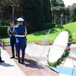 Prime Minister Muhammad Shehbaz Sharif visits the mausoleum of National Hero and first President of Azerbaijan, Haider Aliyev. Prime Minister laid a floral wreath at the mausoleum