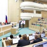 Chairman Senate, Muhammad Sadiq Sanjrani addresses the plenary session of Federation Council of the Russian Federation