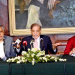 Prime Minister Muhammad Shehbaz Sharif addresses press conference at Governor House