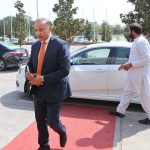 Minister of State for Petroleum, Dr. Musadik Malik arrives to attend budget session at Parliament House