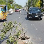 An open main hole of sewerage at Hilal-e-Ahmer Chowk, needs the attention of the concerned authority