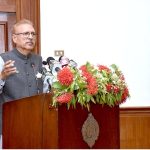 President Dr Arif Alvi addressing a seminar on "The Role of Federal Insurance Ombudsman in The Development Of Insurance Industry", at Governor House
